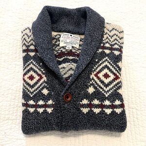 EUC Lucky Brand Mens Wool Blend Geometric Sweater Size L